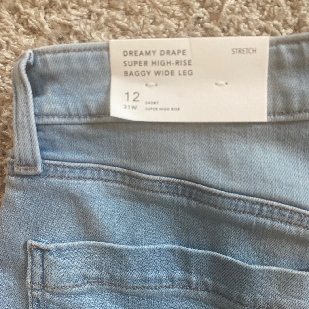 American Eagle 12S Dreamy Drape Wide Leg Baggy Super High Waisted Jean